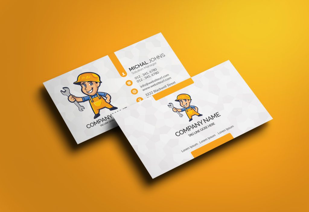 Free Business Card With A Mascot Templates Free Business Card With A Mascot Templates
