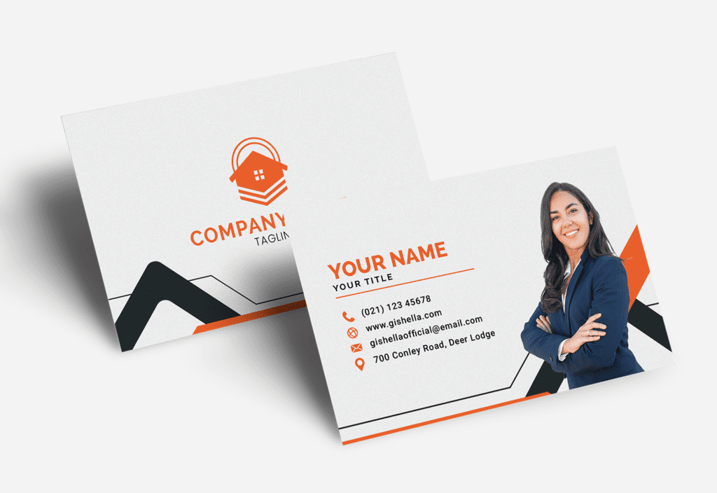 Real Estate Business Card Template with your photo Real Estate Business Card Template with your photo