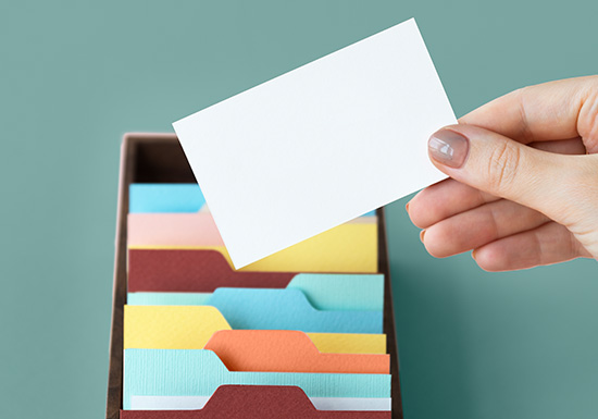Business Card Design with the right paper quality, thickness and type.