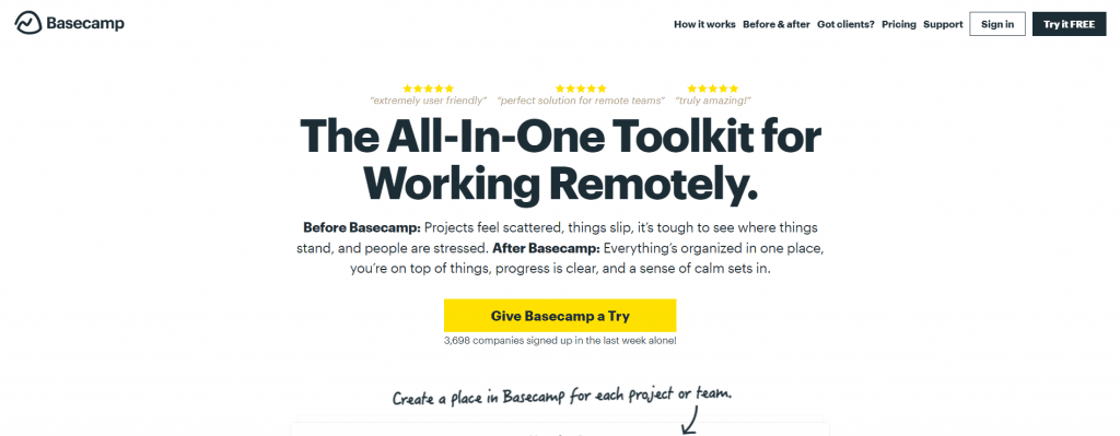 Basecamp - Top SaaS Tool for Project Management