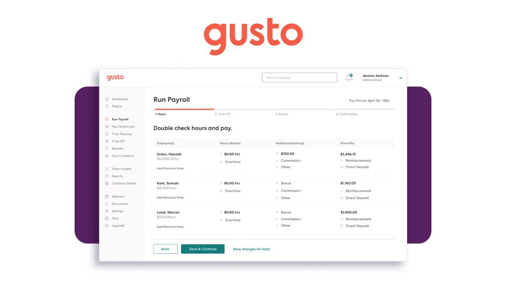 Gusto - Best HR Software Tools for Human Resource Management