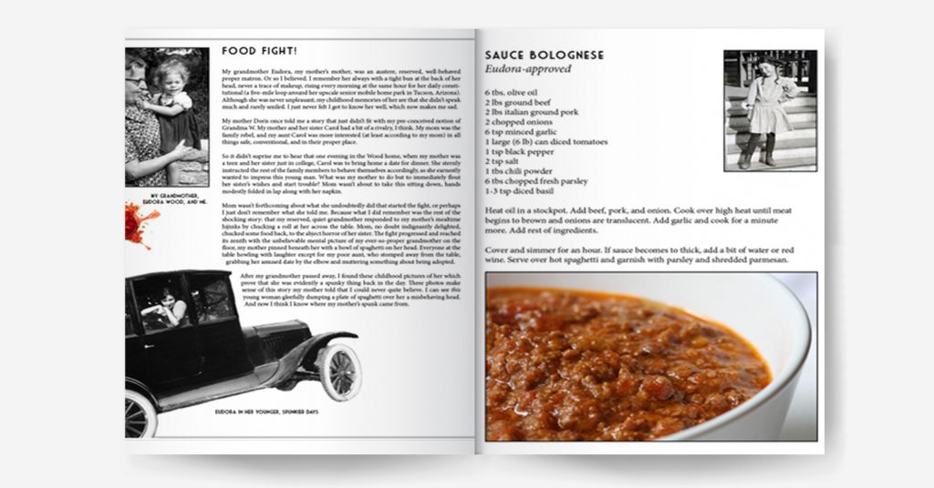 Storytelling-infused Cookbooks